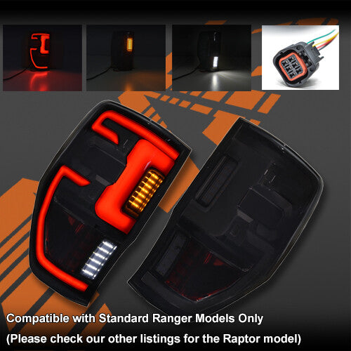 Style 3D Stripe Bar Full LED Tail Lights for Ford Ranger PX T6 11-21 New