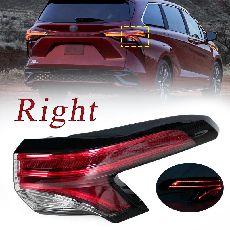 LED taillights and rear turn signals for Toyota for Sienna 2021 and 2022 models.