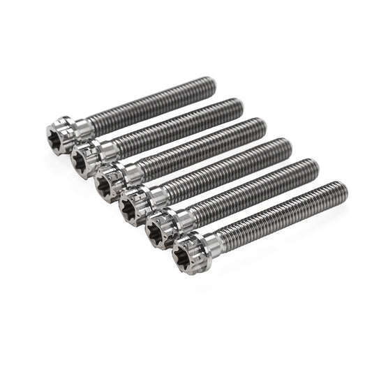 6pcs Bolts Torx Head Flange Screws M6x45mm For Motorcycle Bike Silver