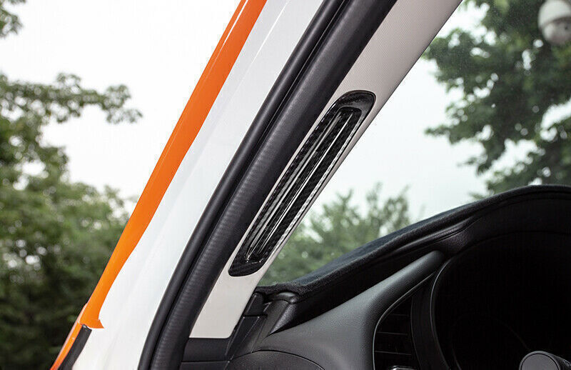 2X for Mazda 3 Axela 19-23 Carbon Fiber Look A Pillar Air Outlet Vent Cover Trim