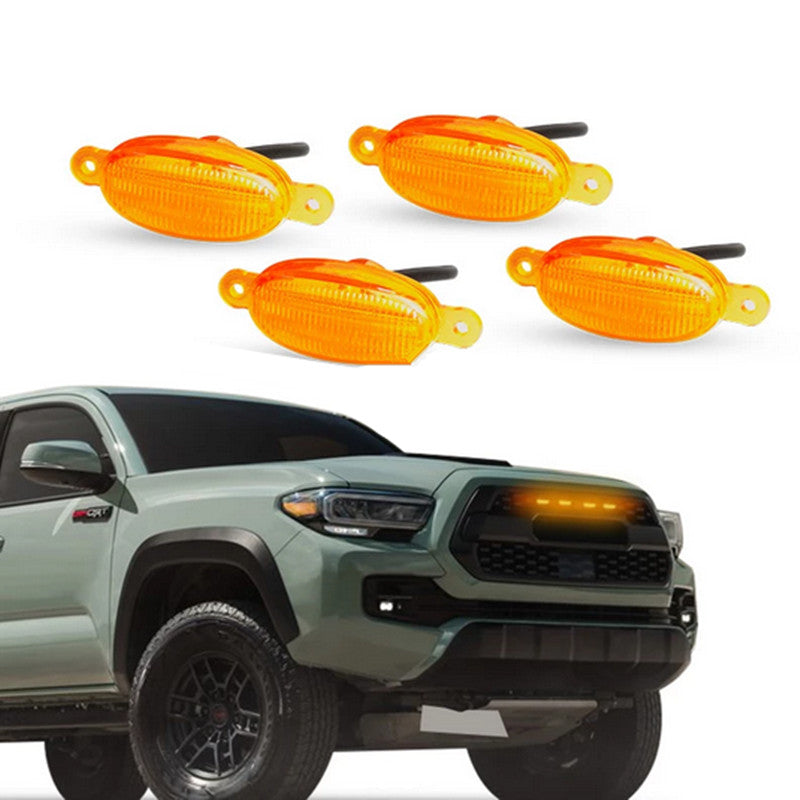 Car Truck Front Led Grille Licht Universal Amber 4LED Grill Amber Lamp for Ford