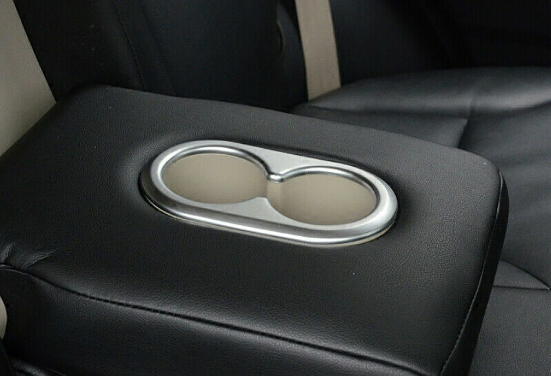 Rear Water Cup Holder Panel Trim 1PCS for Honda CRV CR-V 2012-2016 Matte Silver