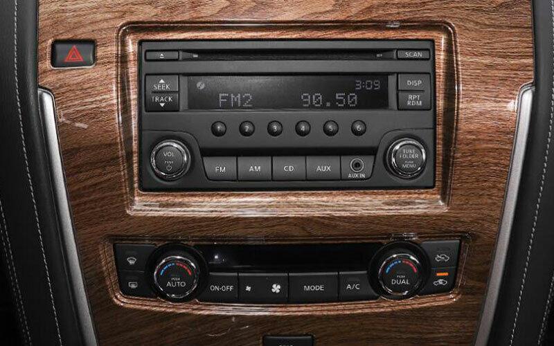 for Nissan Armada Y62 2017-2020 Wood Grain Central Console Navigation Panel Trim