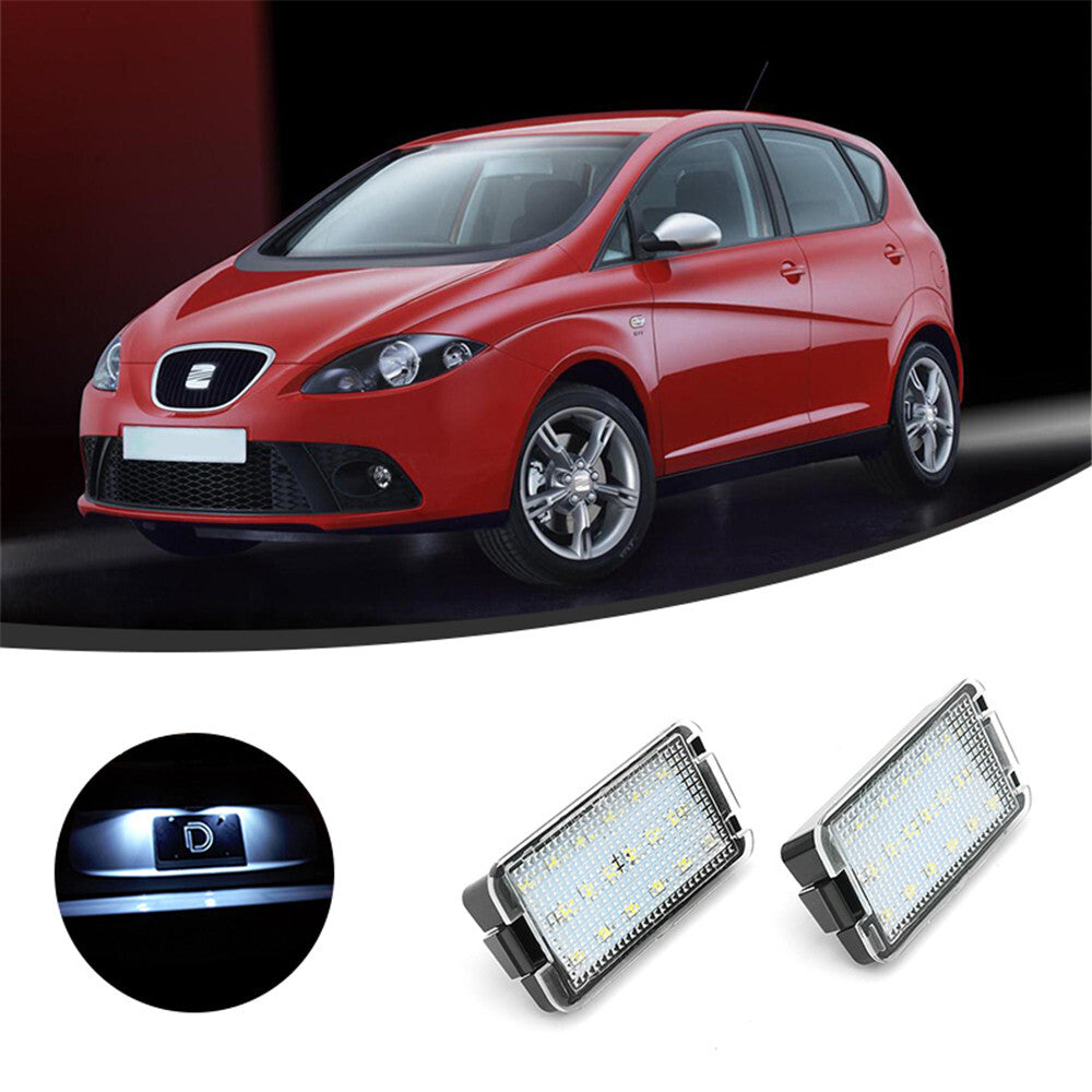 2Pcs Car Led License Number Plate Lights Lamps Bulbs for Seat Altea 2004-2009