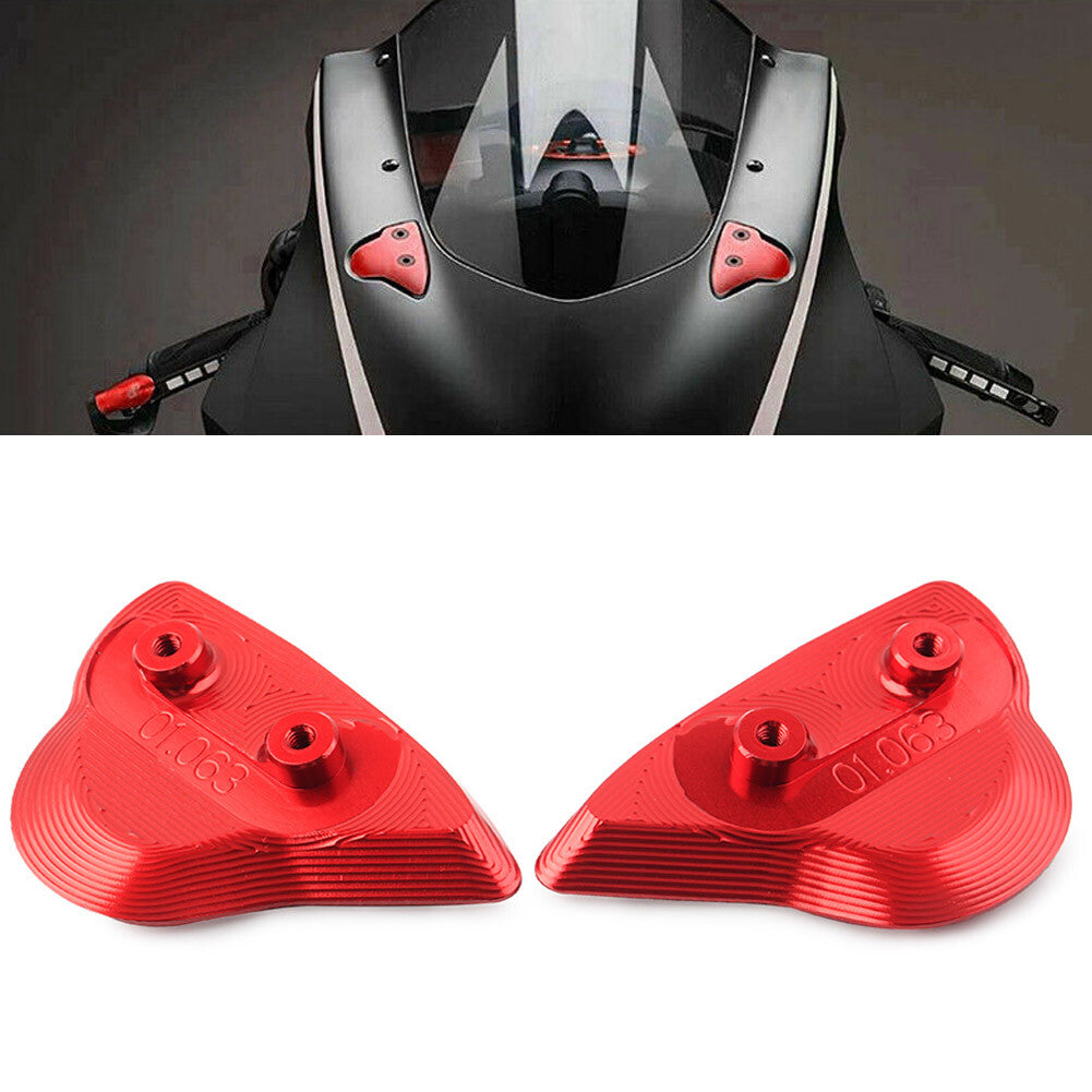 Rearview Mirror Block Off Plates Mount Cover Red for Yamaha YZF-R6 2017-2022 R7