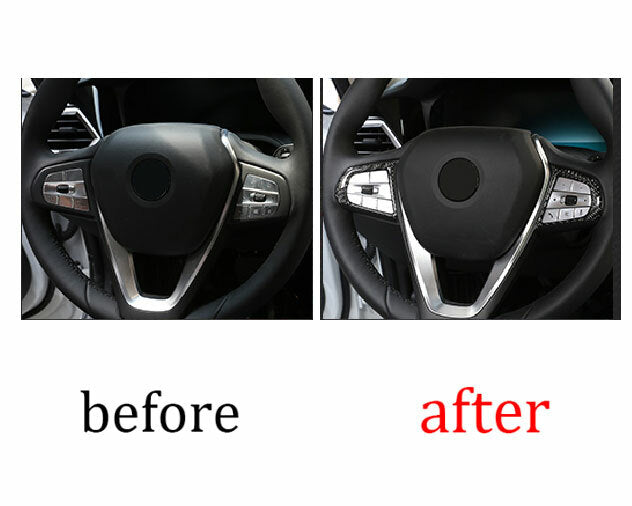 For 2019-2021 for BMW 3 Series G20 Carbon Fiber Steering Wheel Switch Cover Trim