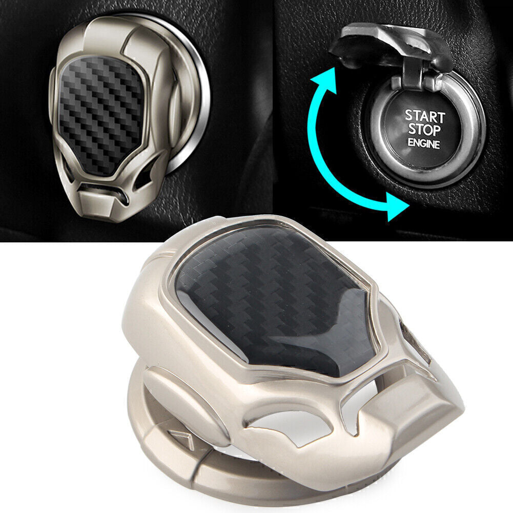 Universal Gold Car Ignition Engine Decor Ring Trim Cover Cap Start Stop Button