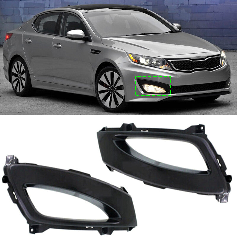 Pair for Kia K5 Optima 2011 2012-2013 Front Fog Lamp Cover Fog Lamp Frame Trim