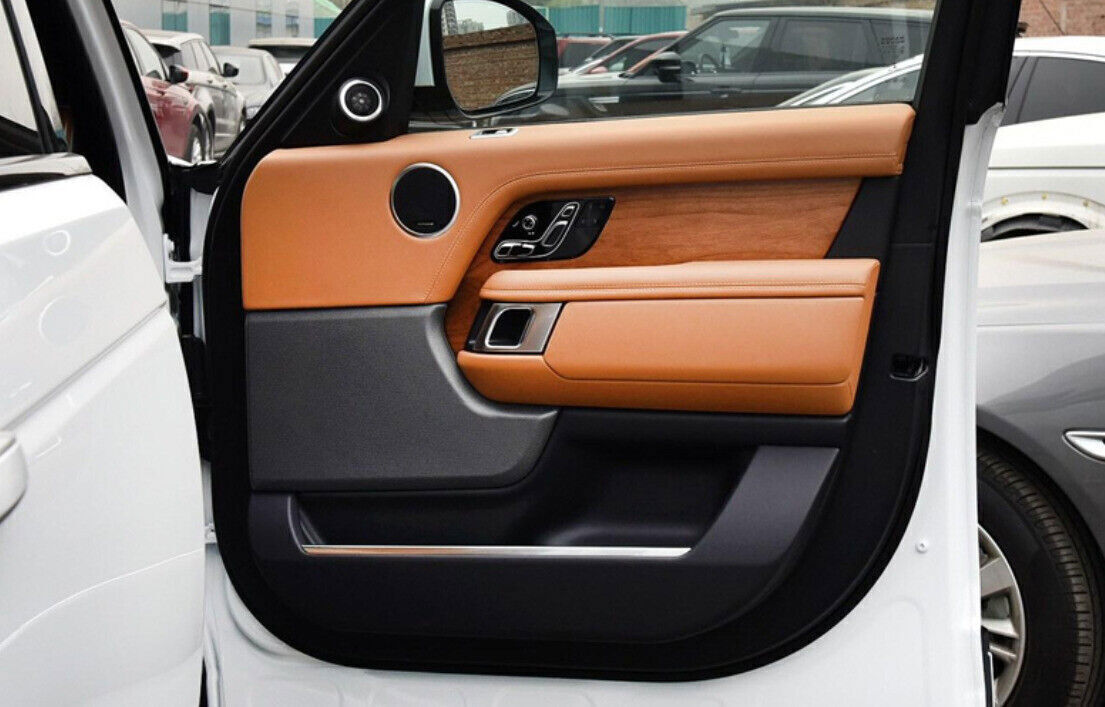 for Range Rover L405 2019-2022 Silver Steel Inner Door Storage Box Strip Trim 4X