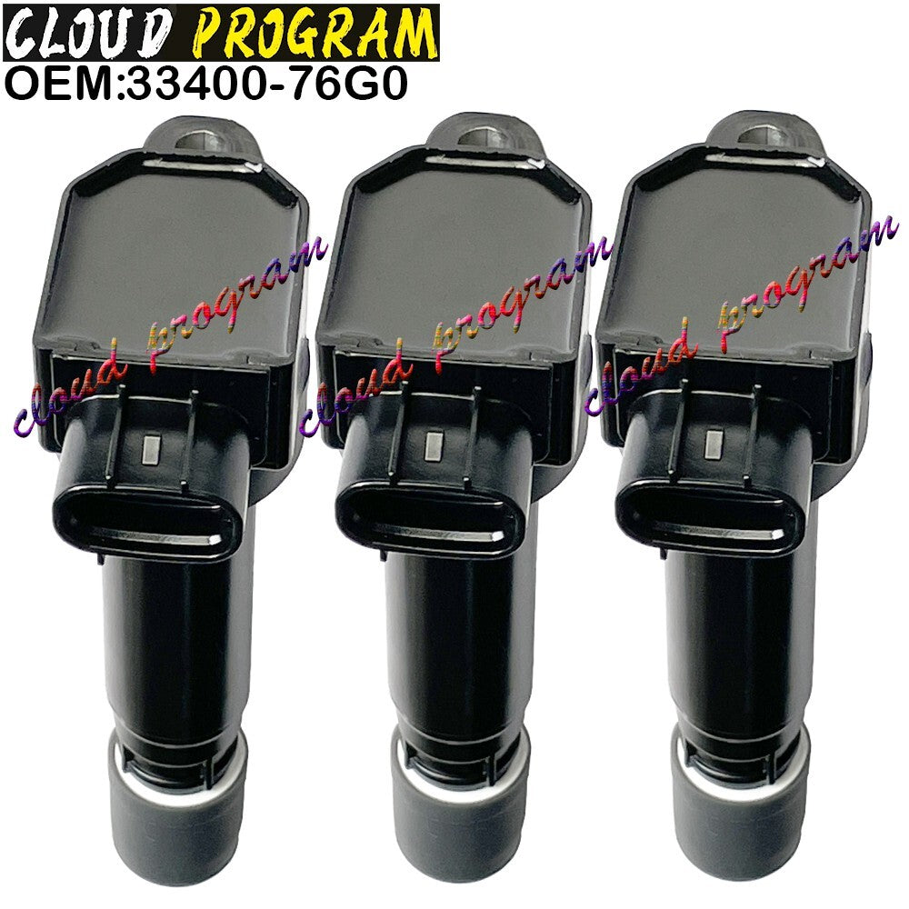 3PCS 33400-76G0 Ignition Coil Fits for Suzuki Alto III Wagon R+ 1.0 099700-0581