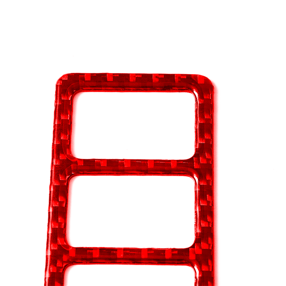 Carbon Fiber Driver Side Button Surround Cover Trim for Suzuki Grand Vitara red