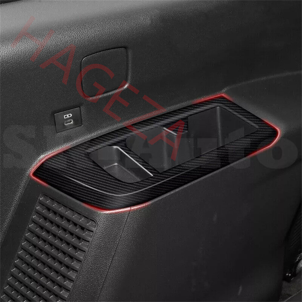 Carbon ABS Third Row Water Cup Holder Trim For Toyot@ for Land Cruiser LC250 2024-25