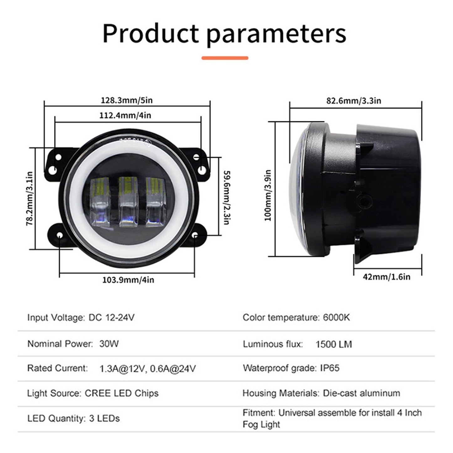 2pcs Bumper LED Fog Lights for Ford 2009 2010 2011 2012 2013 2014 F150 Light AT