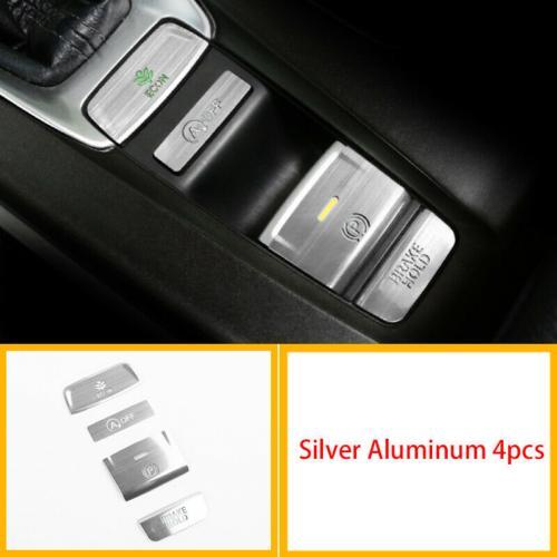 for Honda Accord 18-22 Silver Aluminum Central Control Gear Button Stickers 4pcs
