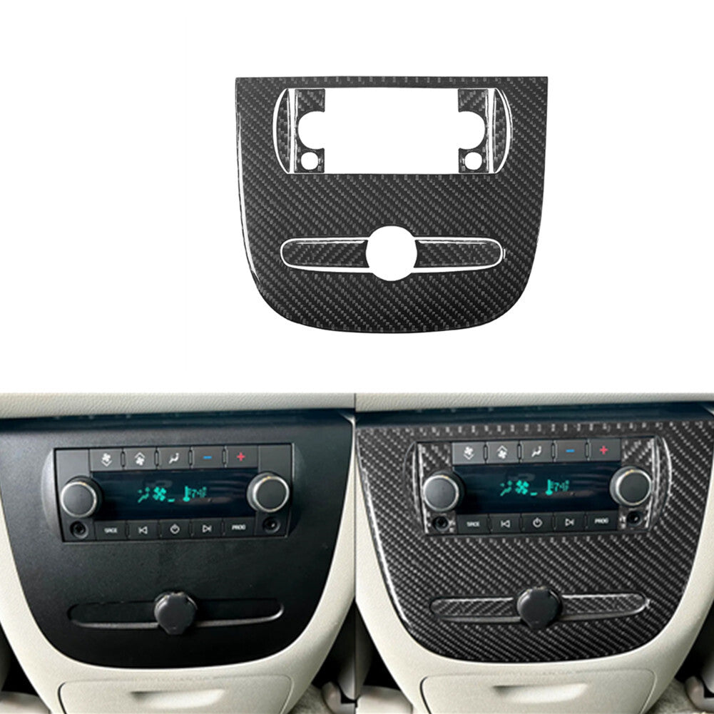 7Pcs Carbon Fiber Rear Console Frame For Silverado/tahoe/ for sierra 2007-2014 Type B