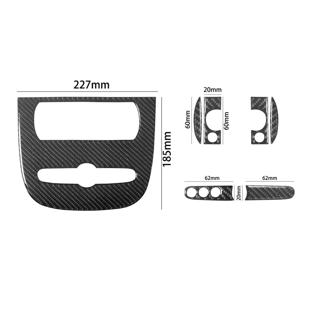 7Pcs Carbon Fiber Rear Console Trim For Silverado/tahoe/ for sierra 2007-2014 Type A