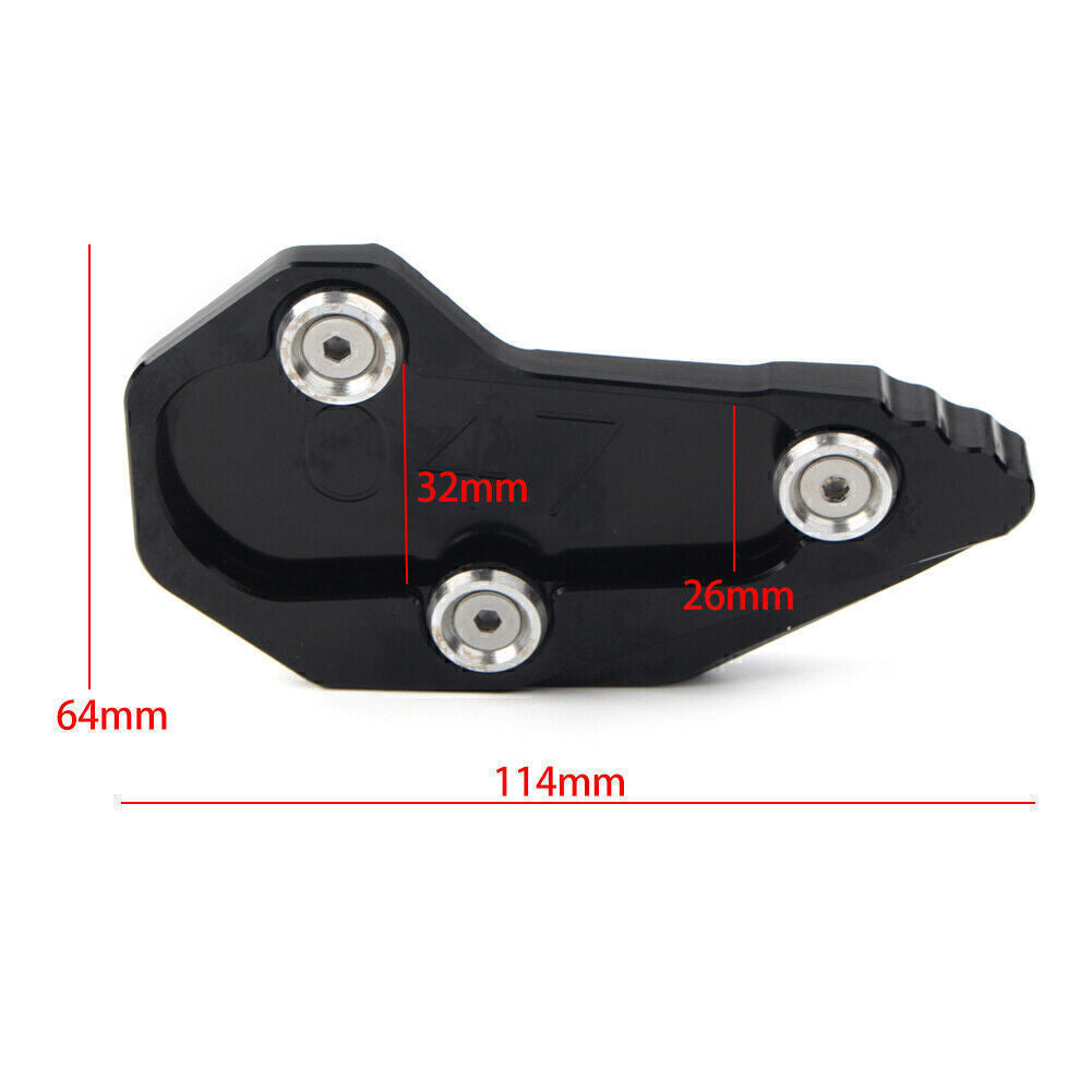 Kickstand Side Stand Extension Enlarger Pad For R1200R R1200RS LC 15-16 Black