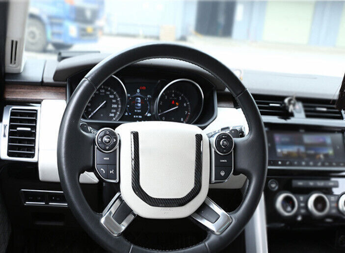 For Discovery Sport 2020-25 ABS Carbon Fiber Steering Wheel Panel Cover Trim 1X