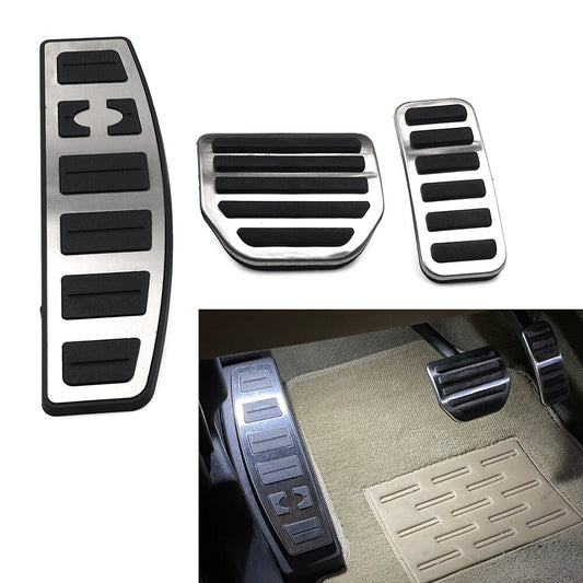 LHD Stainless Steel Footrest Brake Gas Pedals Protection Cover for Land Rover