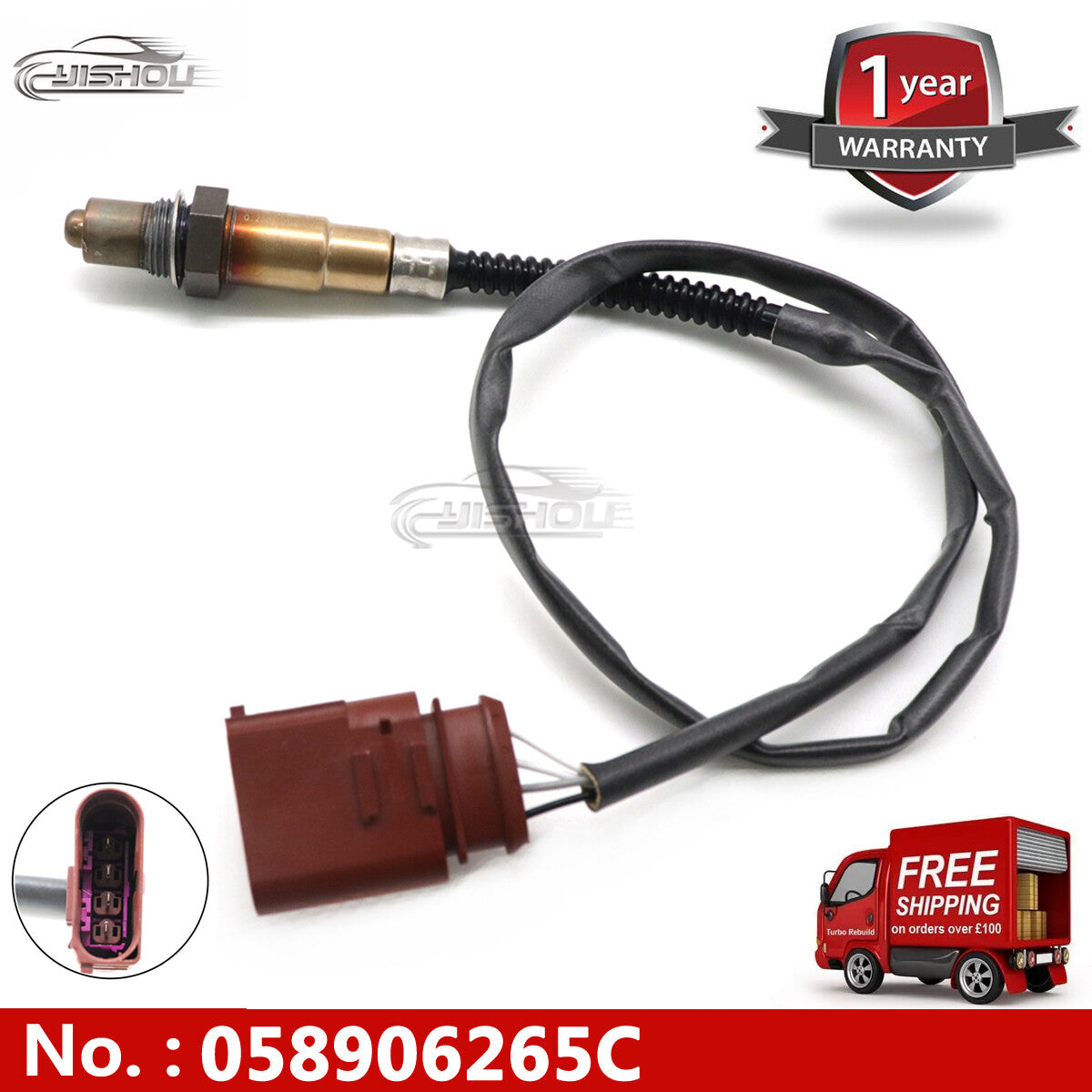 Oxygen sensor suitable for Audi A4 Quattro A4, for Volkswagen for Passat 1.8L, 98-06, downstream 058906265C