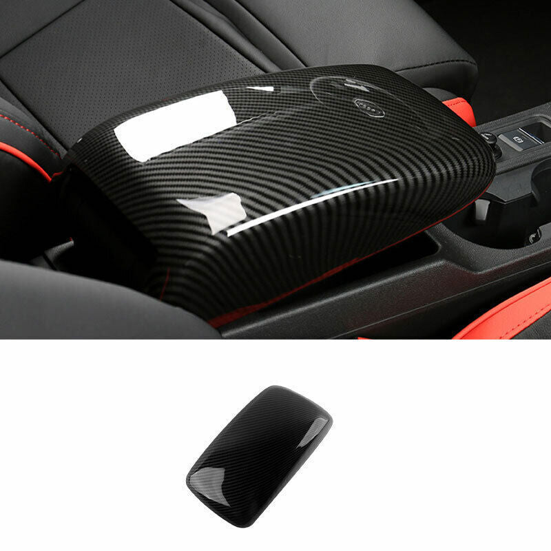 for Audi A3 S3 14-20 ABS Carbon Fiber Central Console Armrest Box Cover Trim 1P