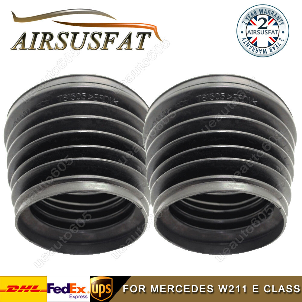 Pair Front Air Shock Dust Cover Shock Boot Bellow for Mercedes W211 E-Class