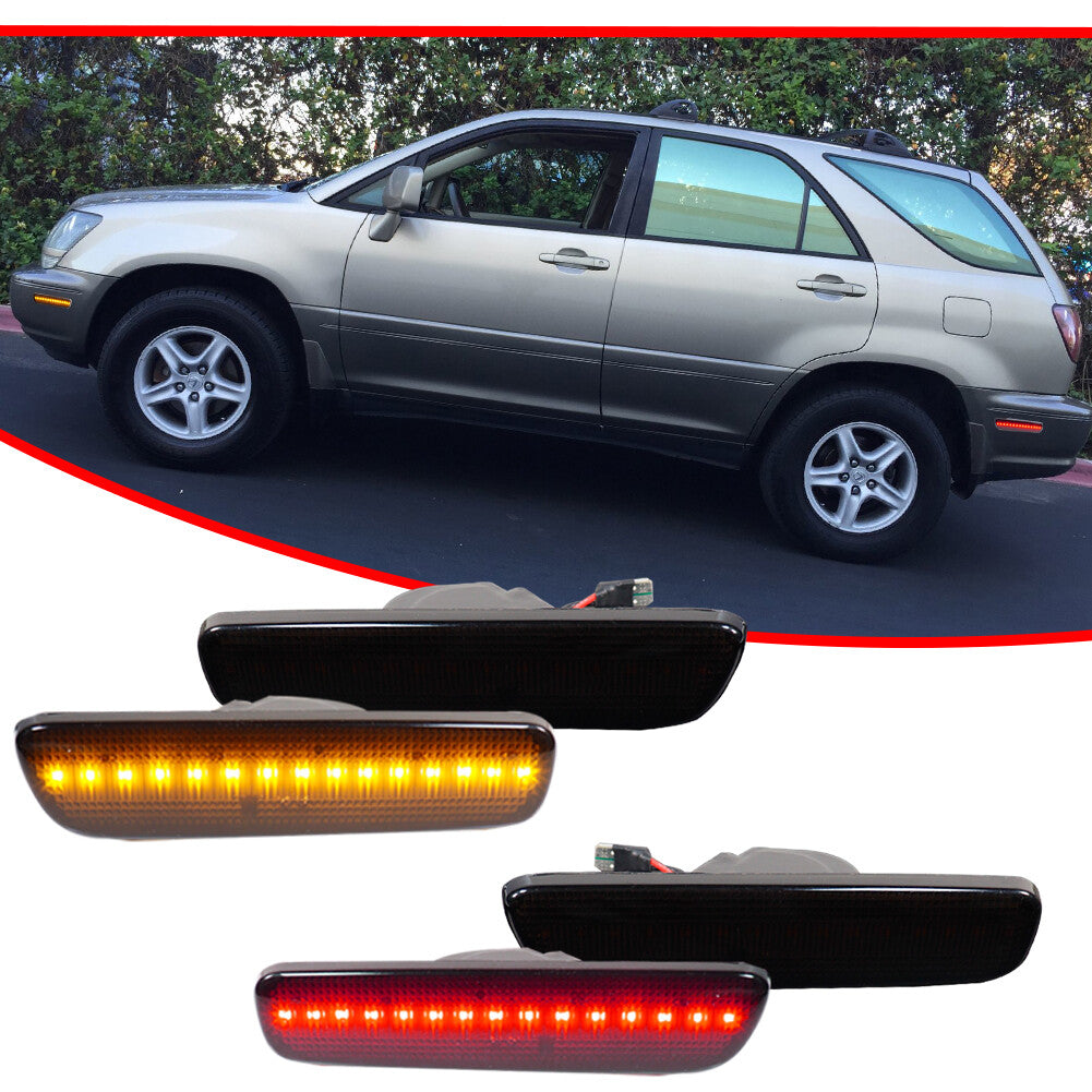 Front and rear LED fender side marker indicator kit for 1999-2003 for Lexus RX300