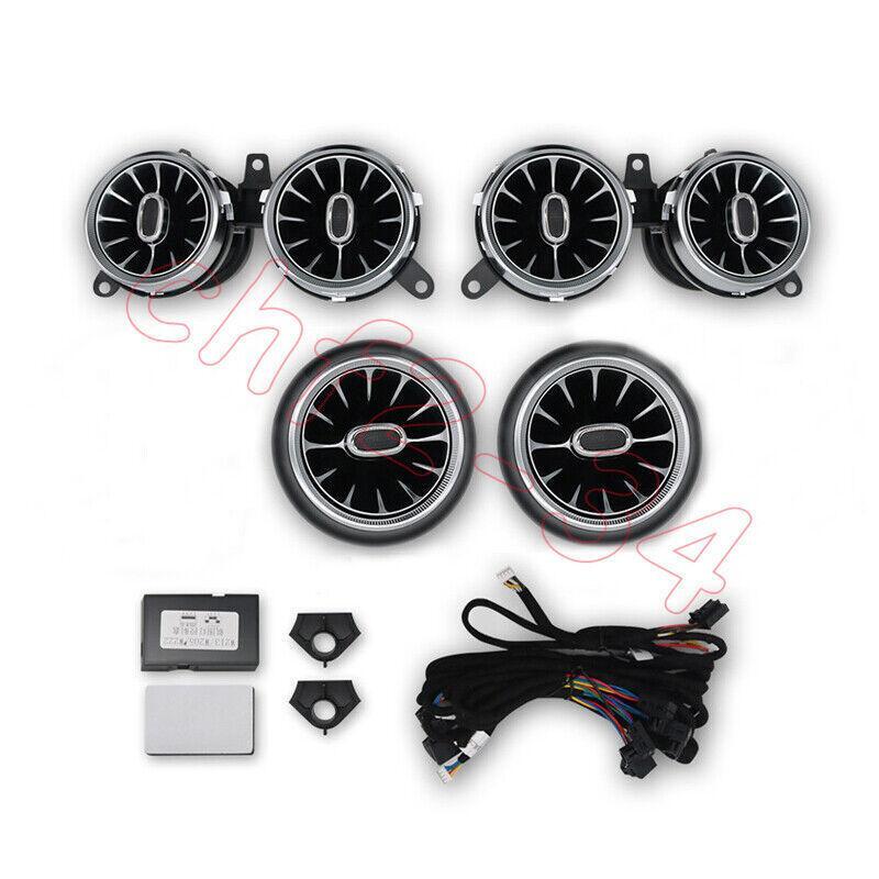 Front Rear 64 Colors Air Vent LED Ambient Light for Seat Back Lamp Set For E W213