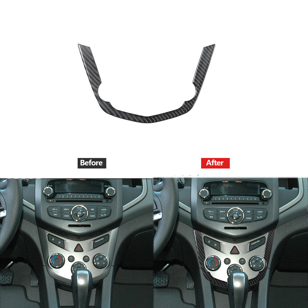 Carbon Fiber Climate Control Outer Cover Trim for Chevrolet Sonic 2012-2016