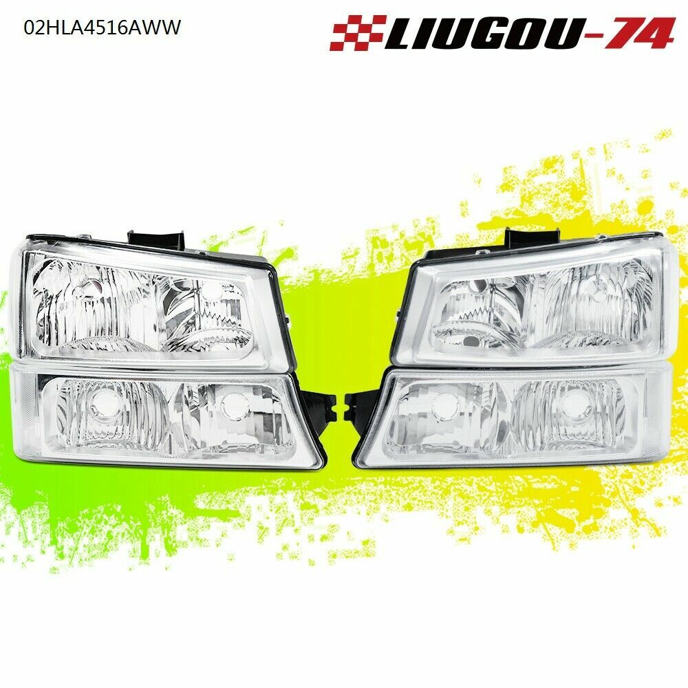 Suitable for 03-06 for Chevrolet Silverado/Avalanche bumper headlights/chrome-plated light corners (USA)