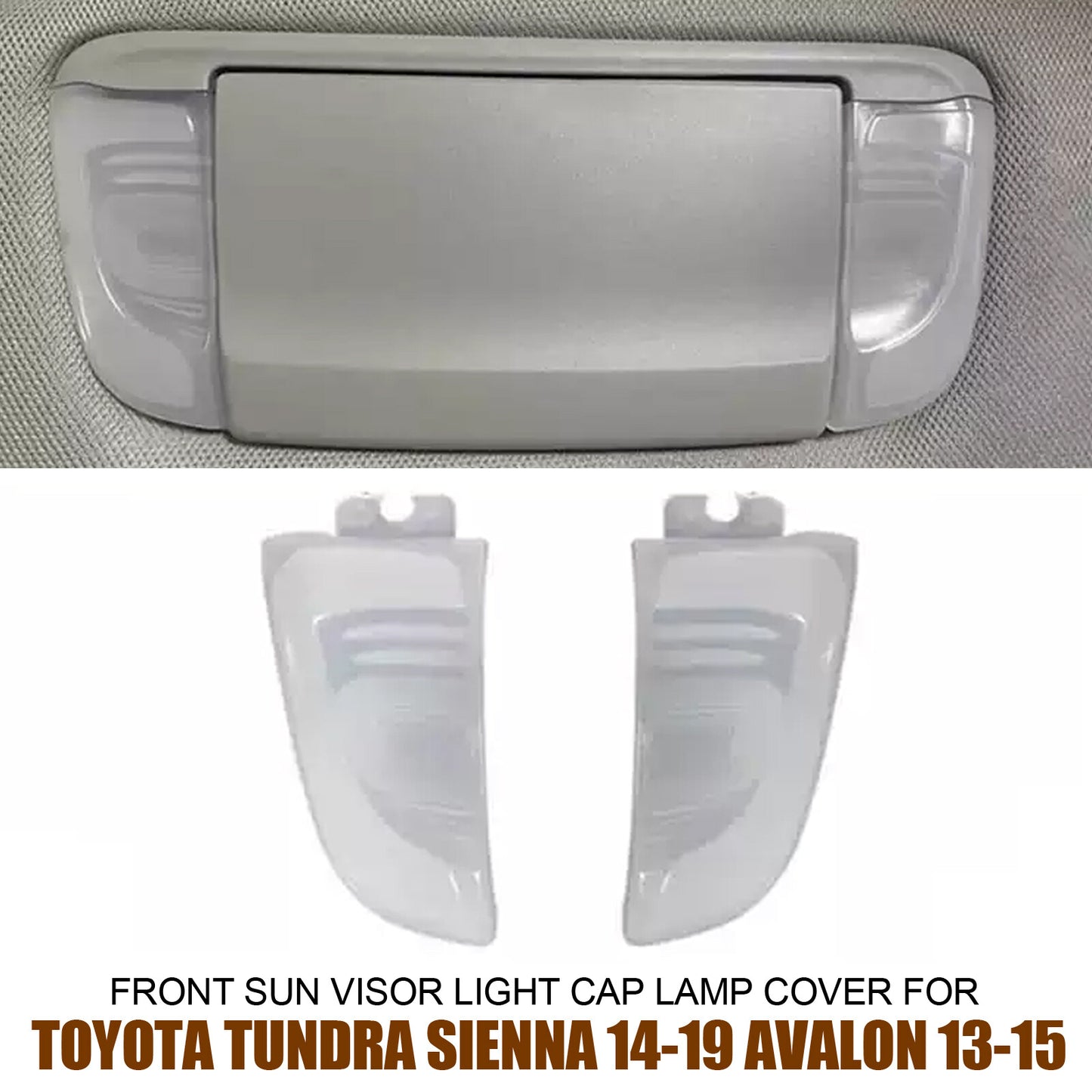 Front Sun Visor Light Cap Lamp Cover for Toyota Tundra for Sienna 14-19