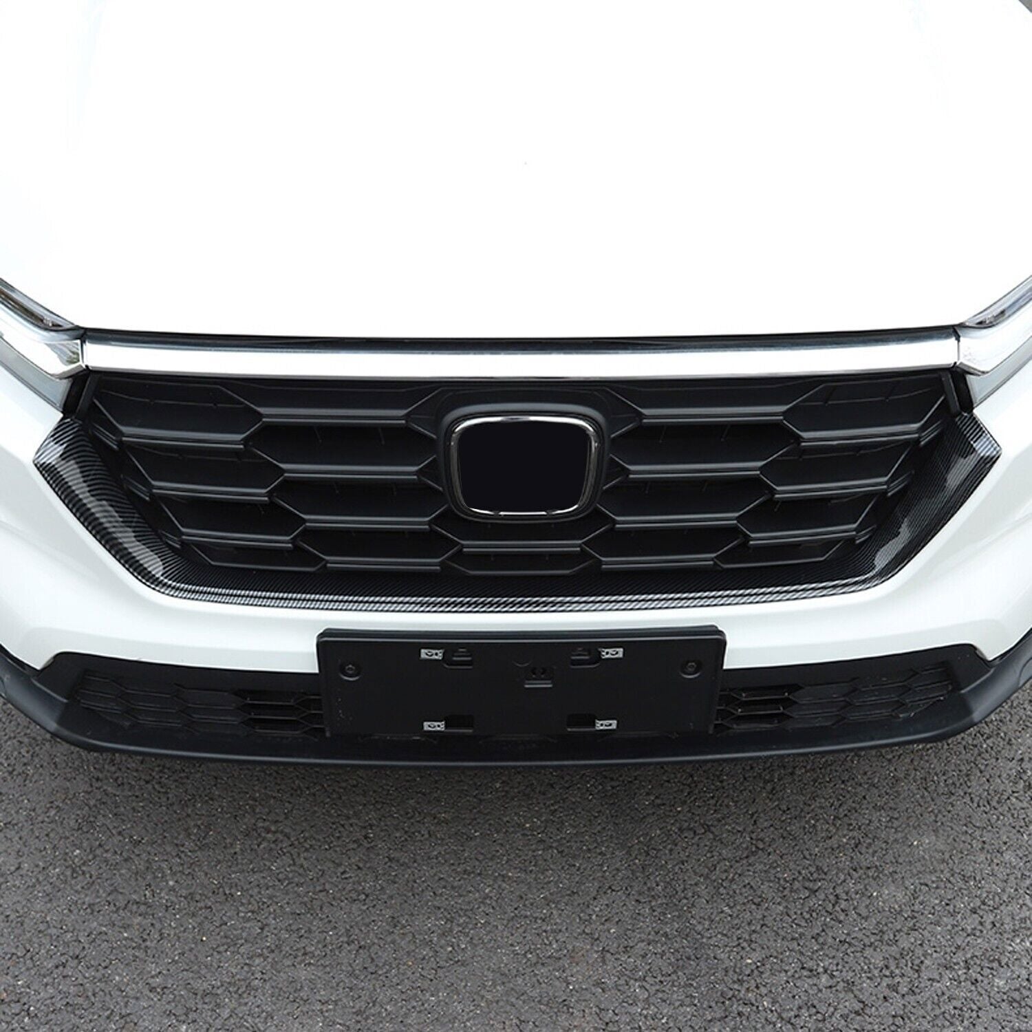 for Honda CR-V 2023-2024 Carbon ABS Front Bumper Grille Lower U Shape Trim Strip