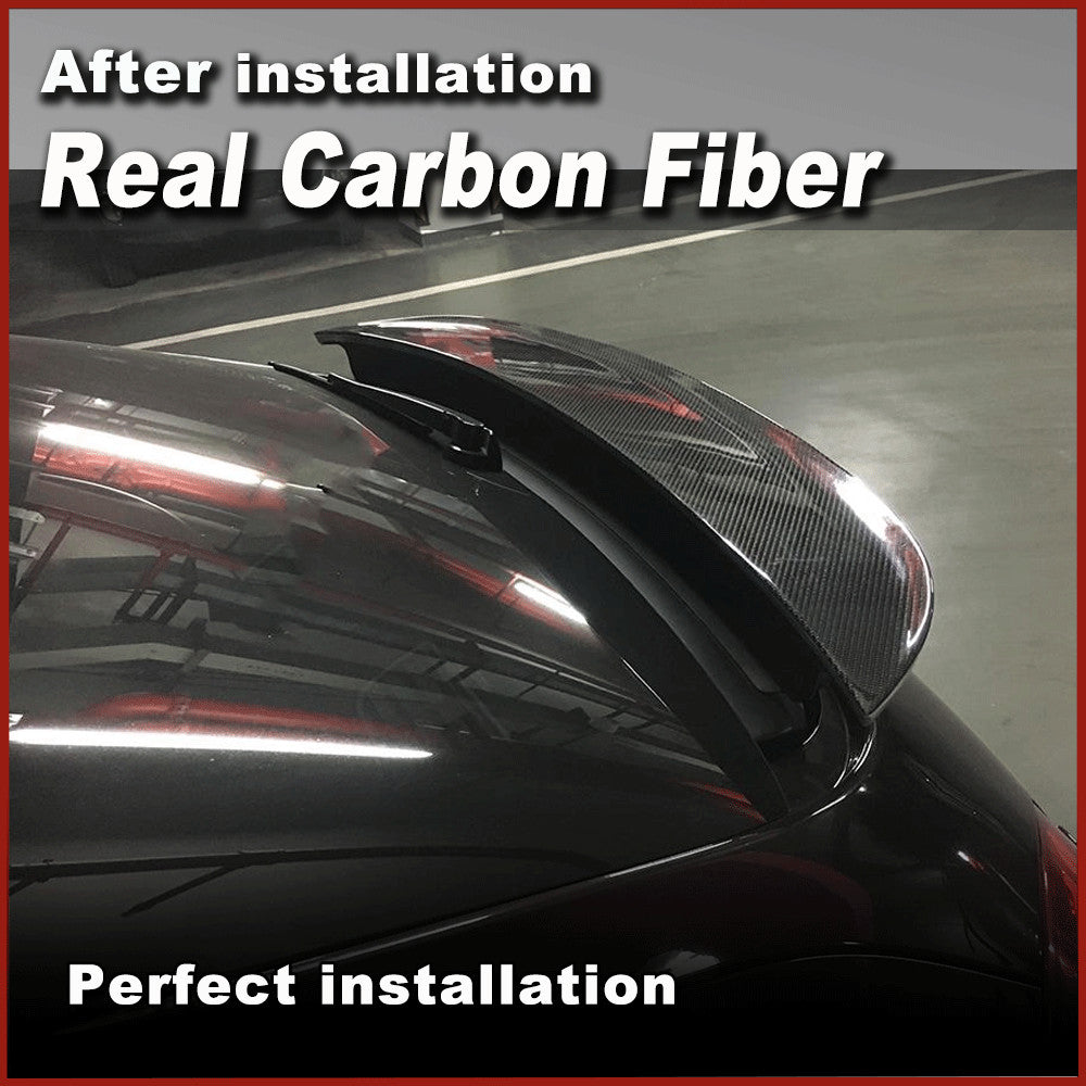Fit for Porsche for Panamera 2014-2016 REAL Carbon Rear Trunk Spoiler Boot Lip Wing