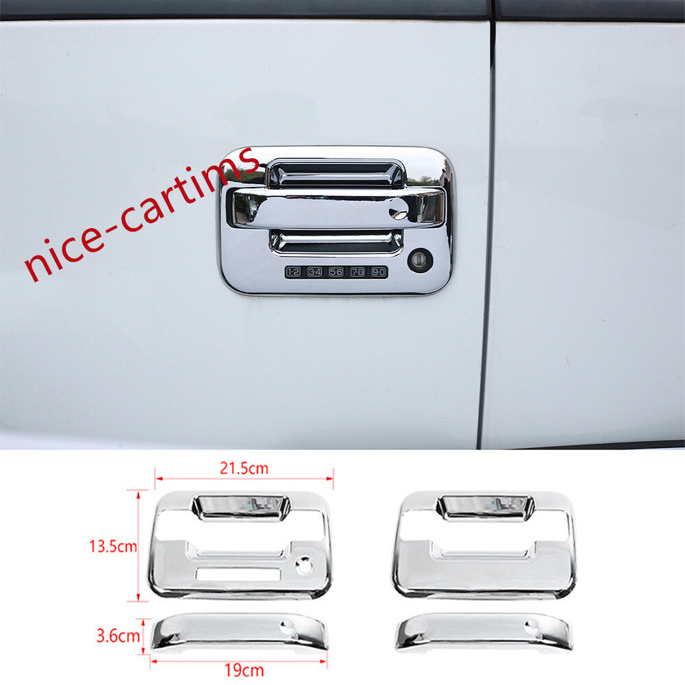 Chrome ABS Outer Side Door Handle Bowl Panel Cover for Ford F150 2Door 2009-2014