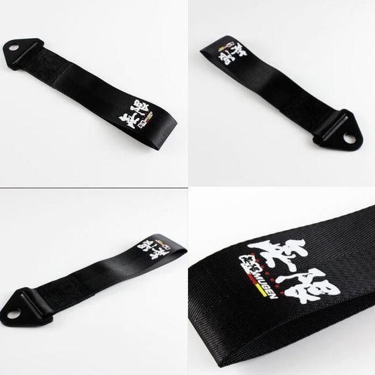 Car tow hook, front cover, rear bumper, tow hook, black Mugen, suitable for Nissan .