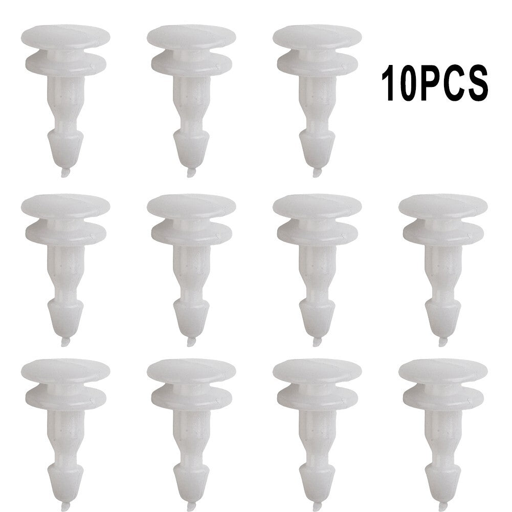 Wheel Fender Clips Fastener Car 10pcs Accessory Anti Wear Plastic White