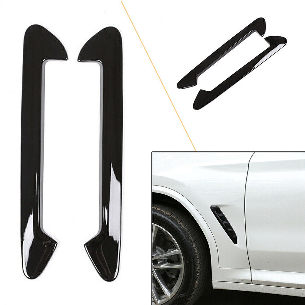 Fit for BMW X3 G01 X4 G02 2018 - 2023 Gloss Black Side Air Fender Vent Trim UK