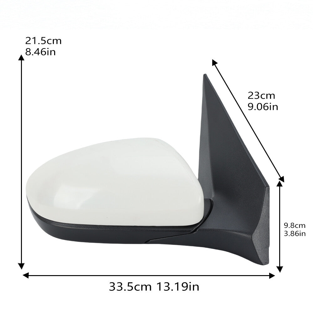 F¨¹r for Hyundai I20 MK2 GB IB 2015-2020 Au?enspiegel R¨¹ckspiegel Rechts Wei? 3 Draht