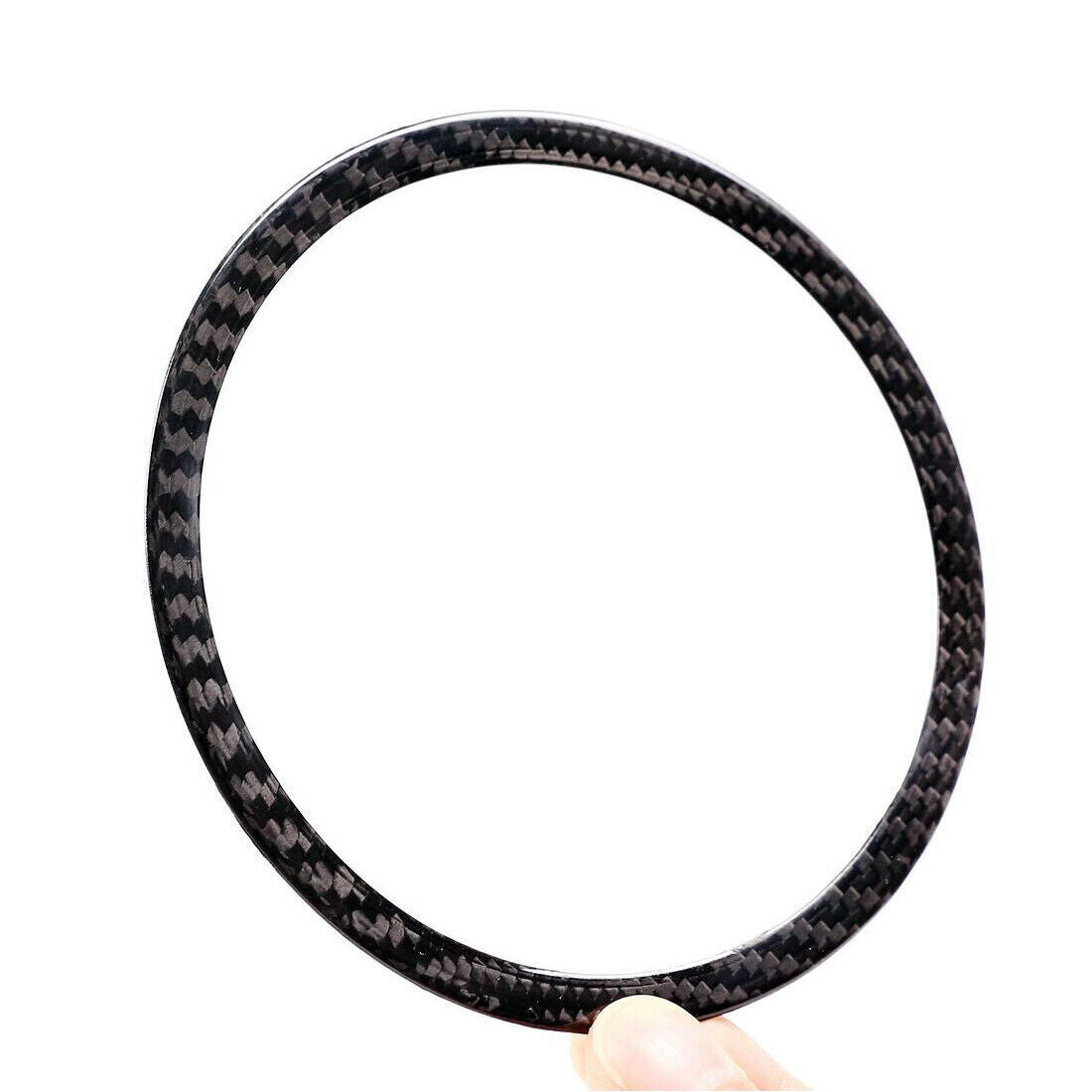 Carbon Fiber Steering Wheel Ring Cover Trim for Jaguar F-PACE XE XF 2016-2020