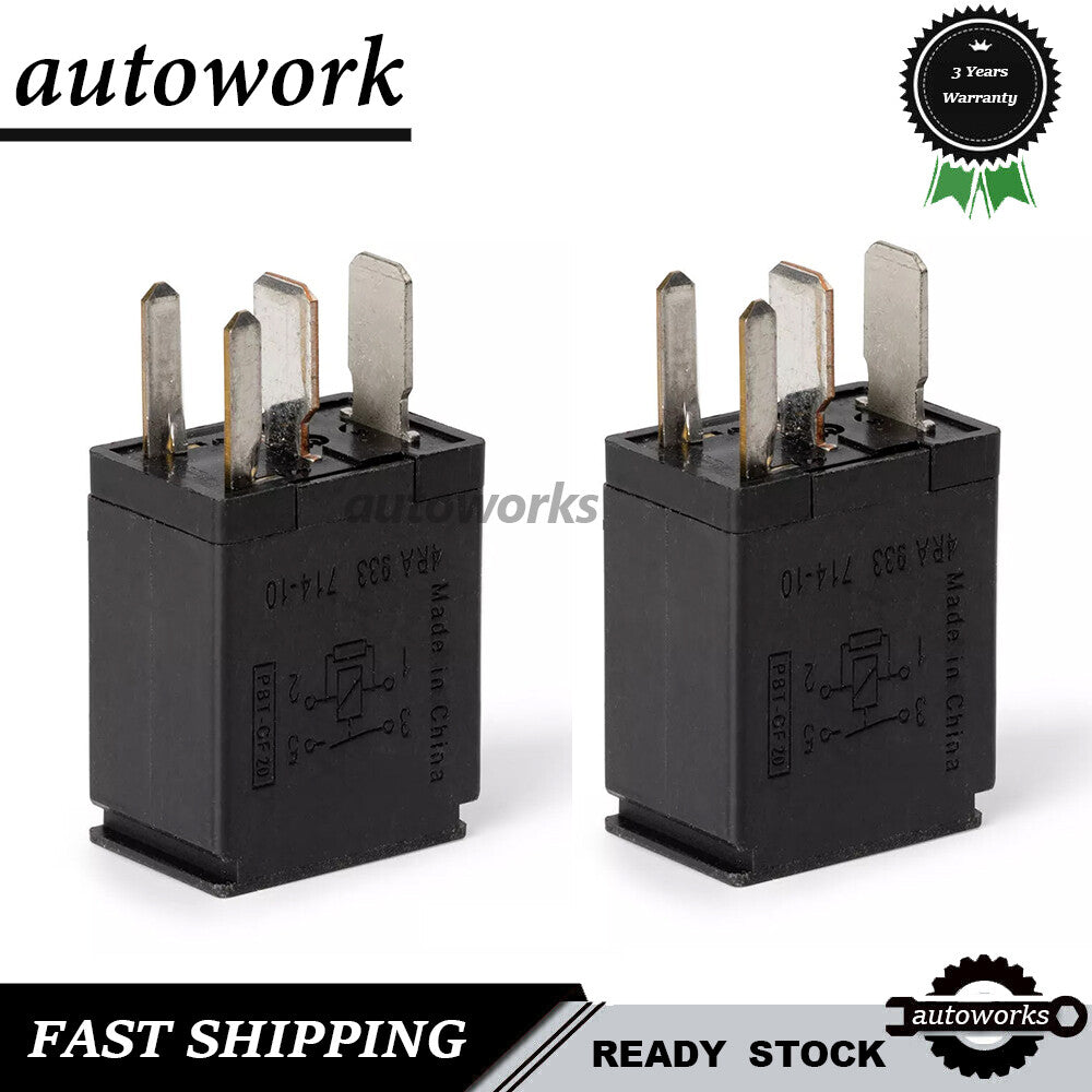 8T2T14B192AA 2PCS 4-PIN Relay Black Multi-Function Relay For Fusion F150 F-250