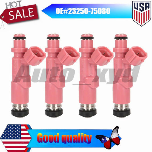 4x 23250-75080 Fuel Injector for Toyota Tacoma 2.4L 1998-2004 1999 2000 2001 02