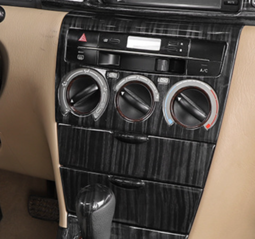 for Toyota for Corolla 03-08 Black Wood Grain ABS Middle Console AC Knob Cover Panel