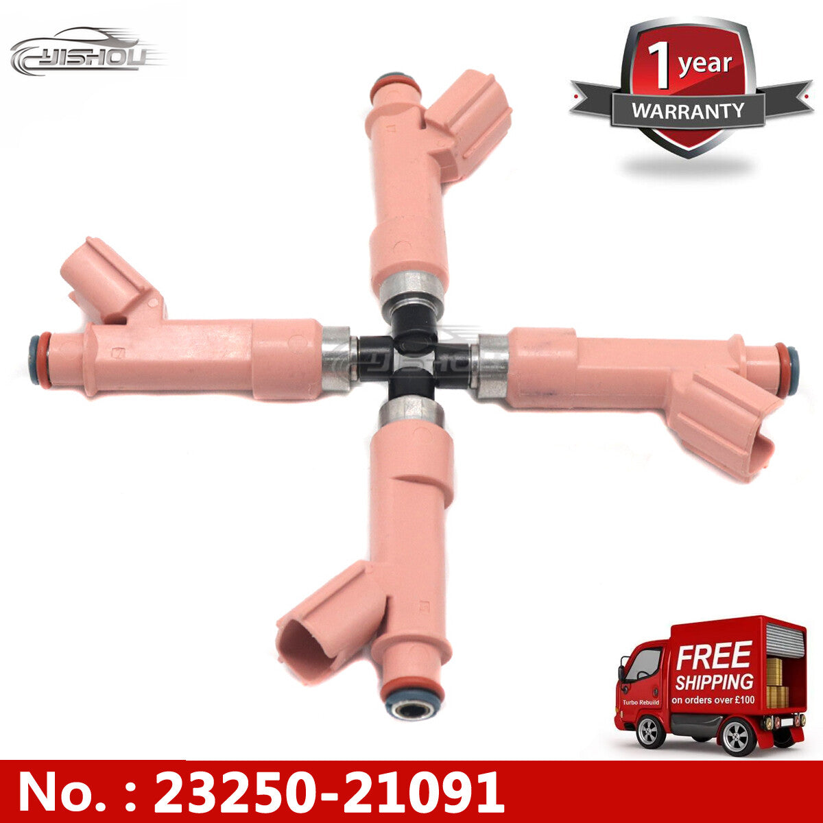 4 pieces x 23250-21091 Fuel Injectors for Toyota Prius C 2012-2016 2325021091