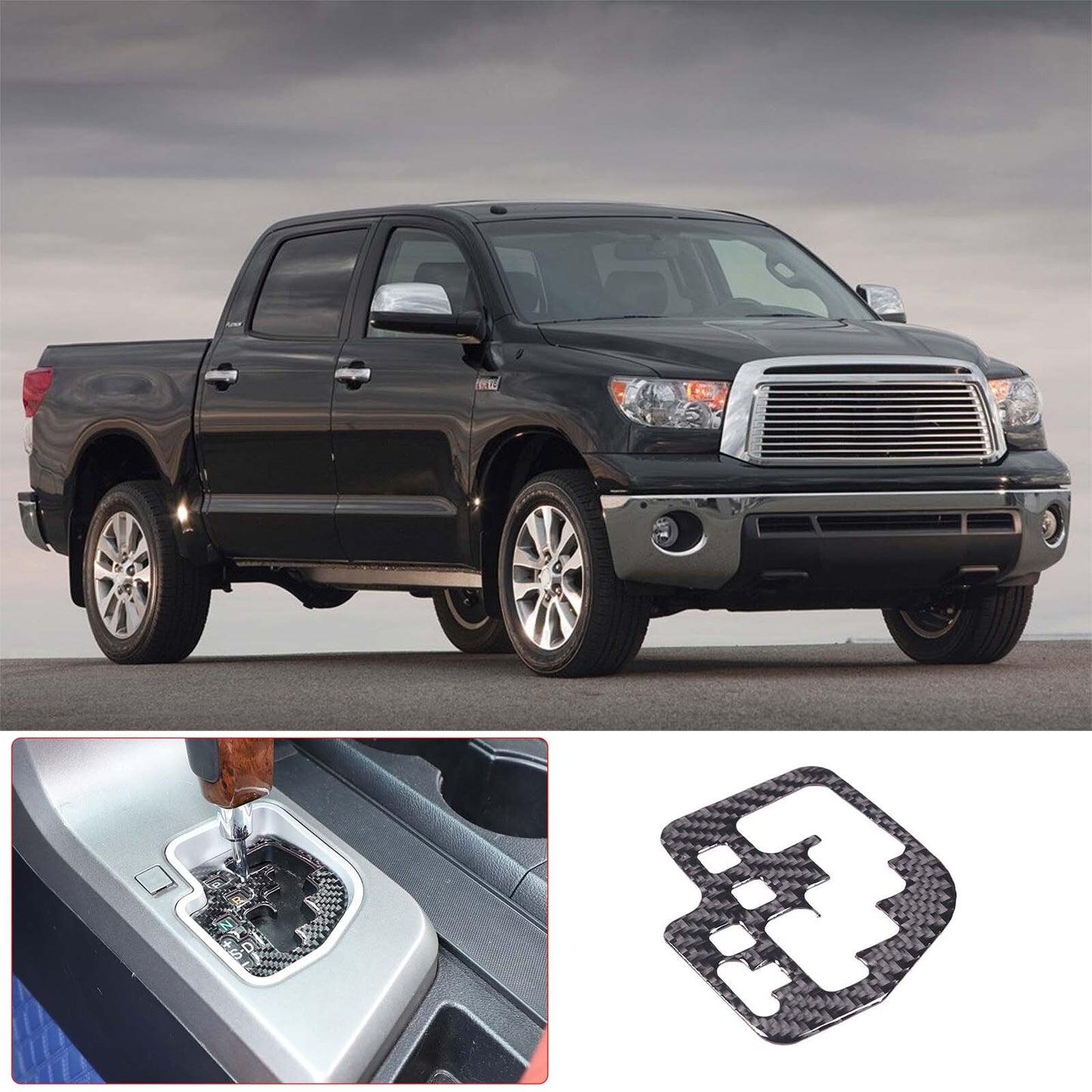 ABS carbon steel dashboard left-side phone holder suitable for Hummer H2 2003-2007
