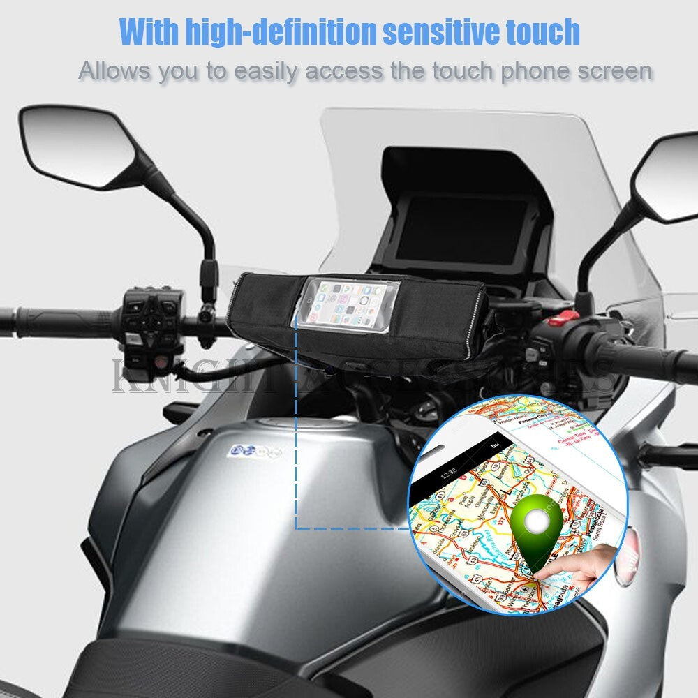 Waterproof Motorcycle Handlebar Travel Bag Storage Bag For Moto Guzzi V9 Roamer