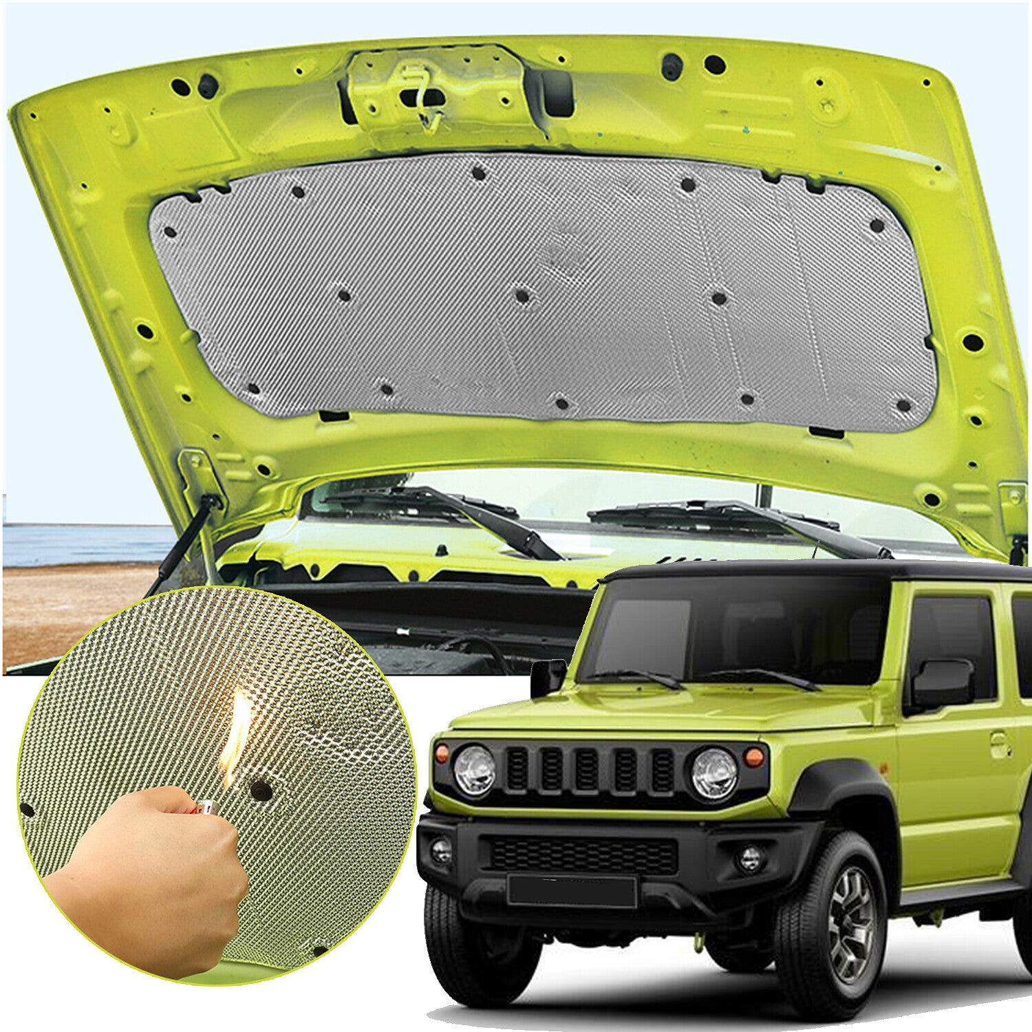 for Suzuki for Jimny JB64 JB74 2019-2022 Front Engine Hood Sound Insulation Cotton