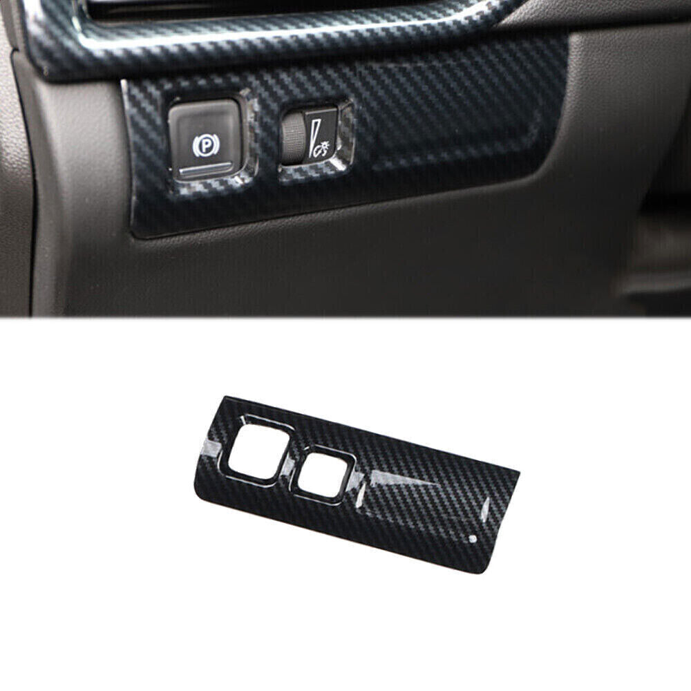 for Cadillac XT4 2018-2023 Carbon Fiber Inner Headlight Switch Button Cover Trim