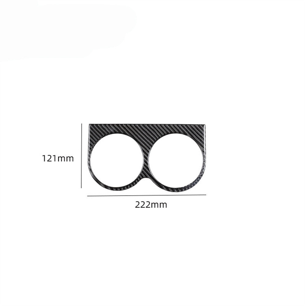 Carbon Fiber Rear Watercup Cupholder Panel Trim Cover for Ford F150 2004-2008