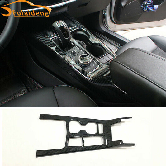 for Cadillac XT4 2018-2021 Carbon Fiber Control Gear Shift Box Panel Cover Trim