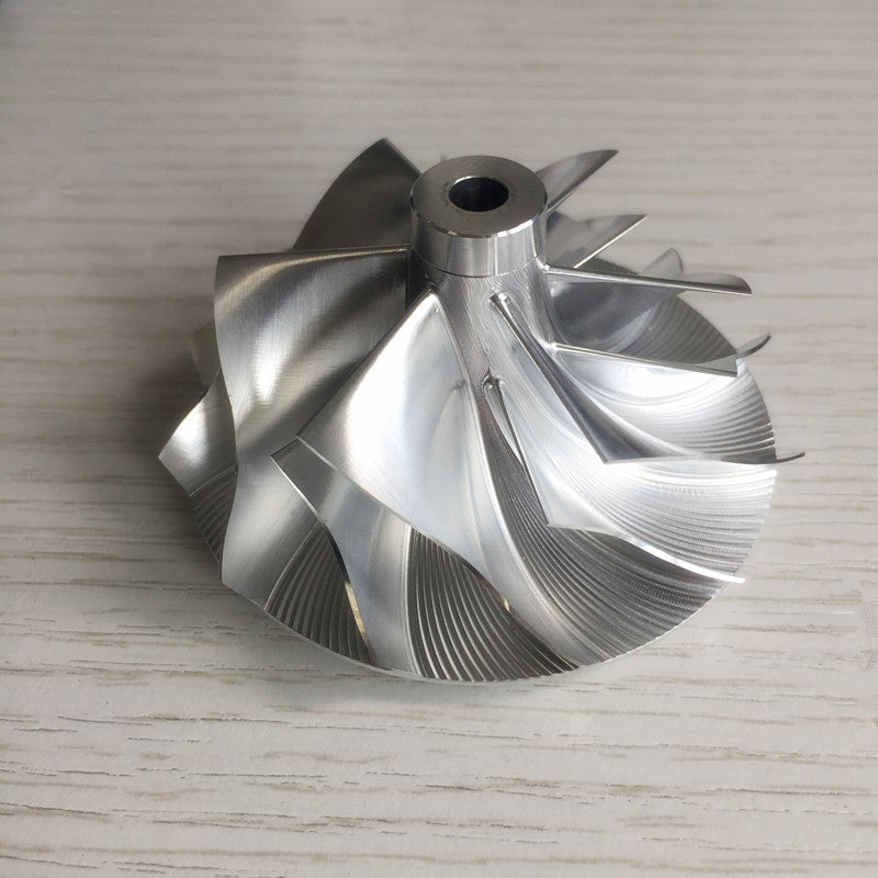 GT15-25 49.62/61.98 mm 6+6 Blade Turbo Aluminum 2618/Bill Compressor Wheel